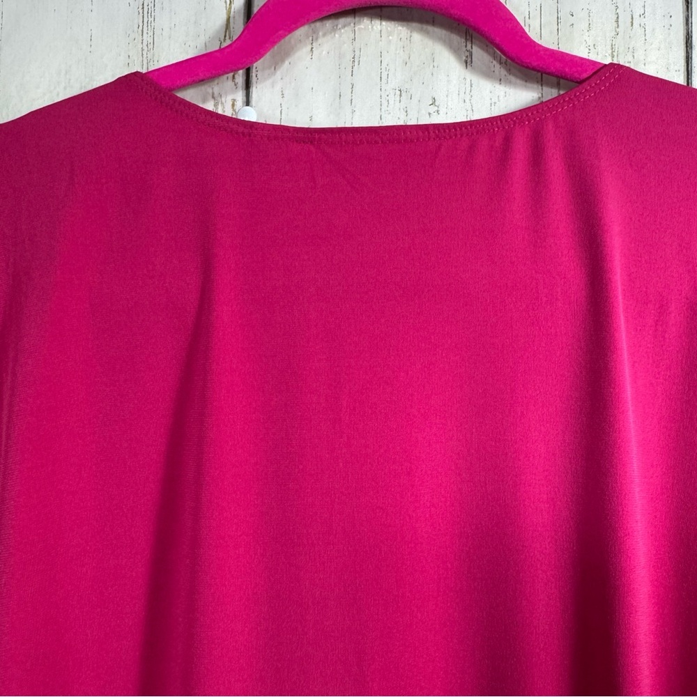 Susan Graver Liquid Knit Pink Embellished Tunic Top 3X Glam Resortwear Feminine - Picture 11 of 13